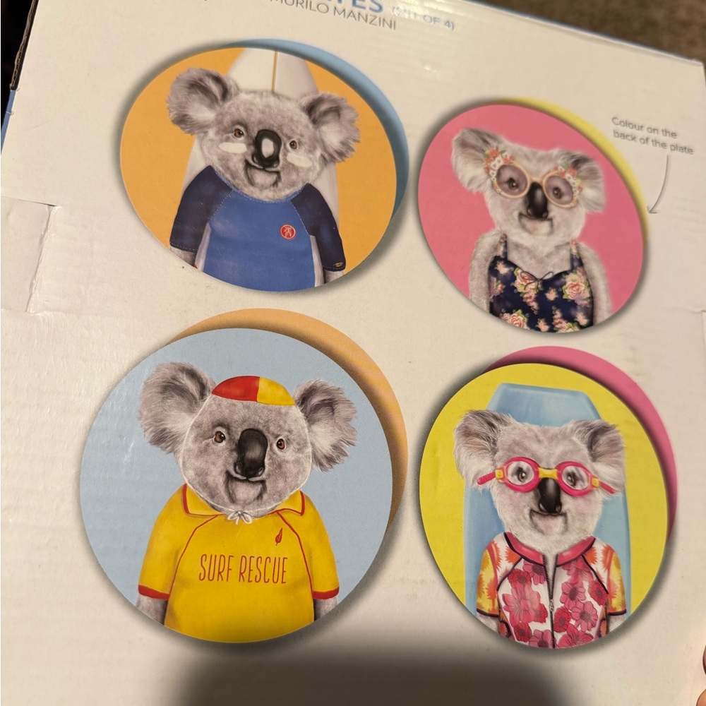 Koala Themed Plates Set